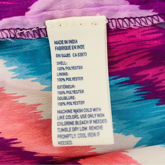 AEO American Eagle Outfitters Dress Mini Cocktail Aztec Strappy Sz 6 Purple Pink - Picture 9 of 11